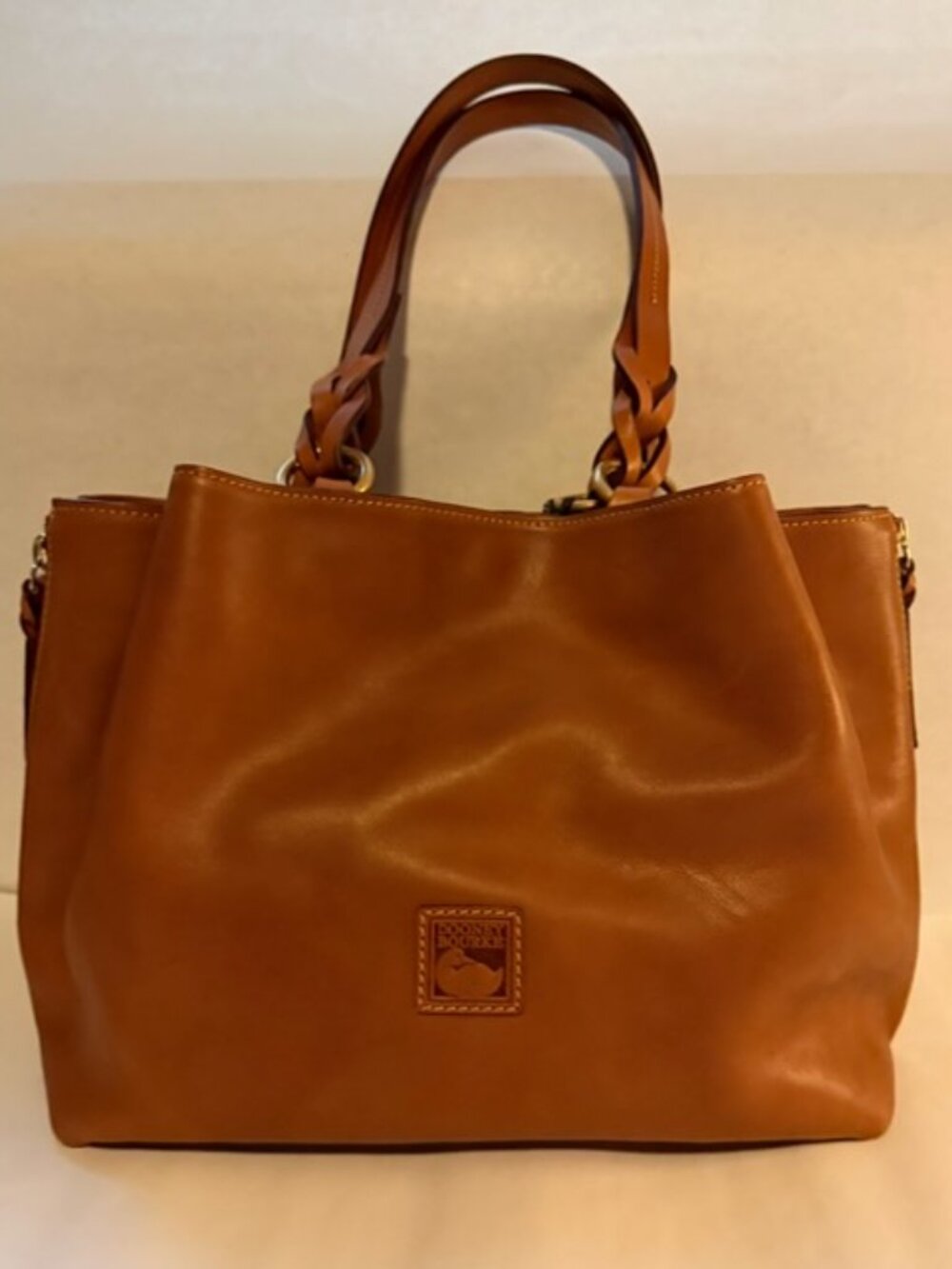 Dooney & Bourke Florentine Large Zip Barlow Natural NWT